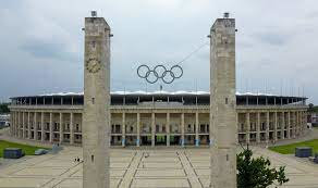 The entrance to the Olympic Stadium in Berlin, Germany