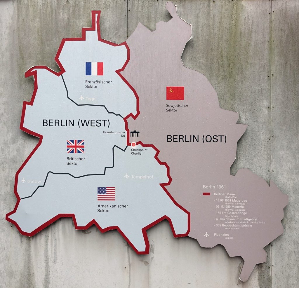 Map of divided Berlin