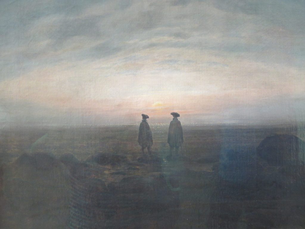 Painting: Two Men by the Sea by Caspar David Friedrich