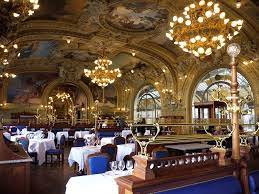 Inside Le Train Bleu restaurant at the Gare de Lyon in Paris