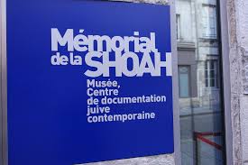Sign outside the Shoah - Holocaust Museum - in Paris