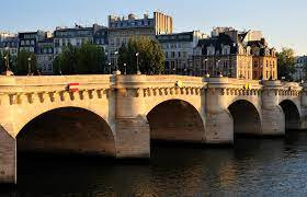 The Pont Neuf, a bridge across the River Seine in Paris