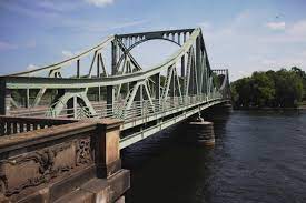 The Glienicke Bridge, known as the Bridge of Spies, near Glienicke Palace, near Berlin, Germany