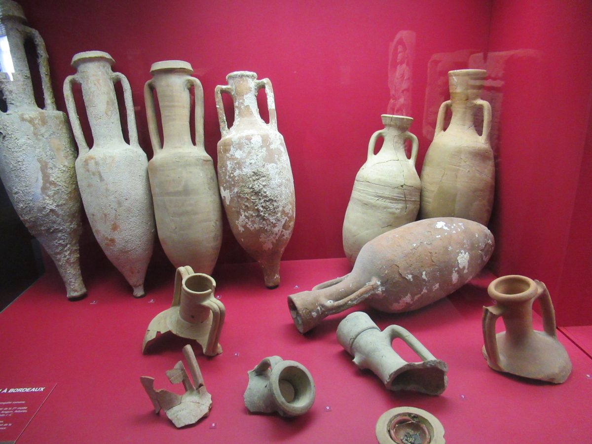 Roman remains (wine containers) at the Musée d'Aquitaine, Bordeaux MJ