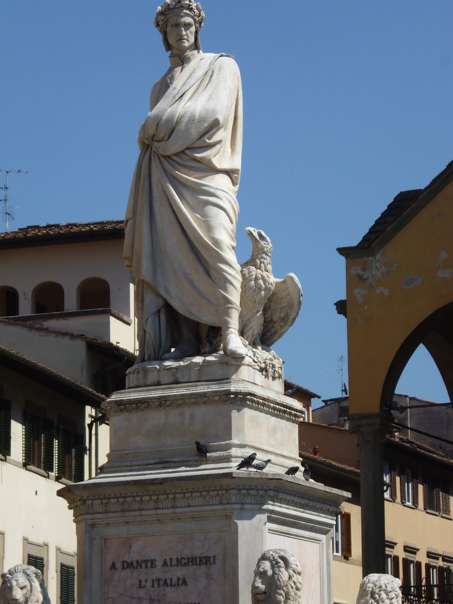 Dante Statue outside Santa Croce in Florence
