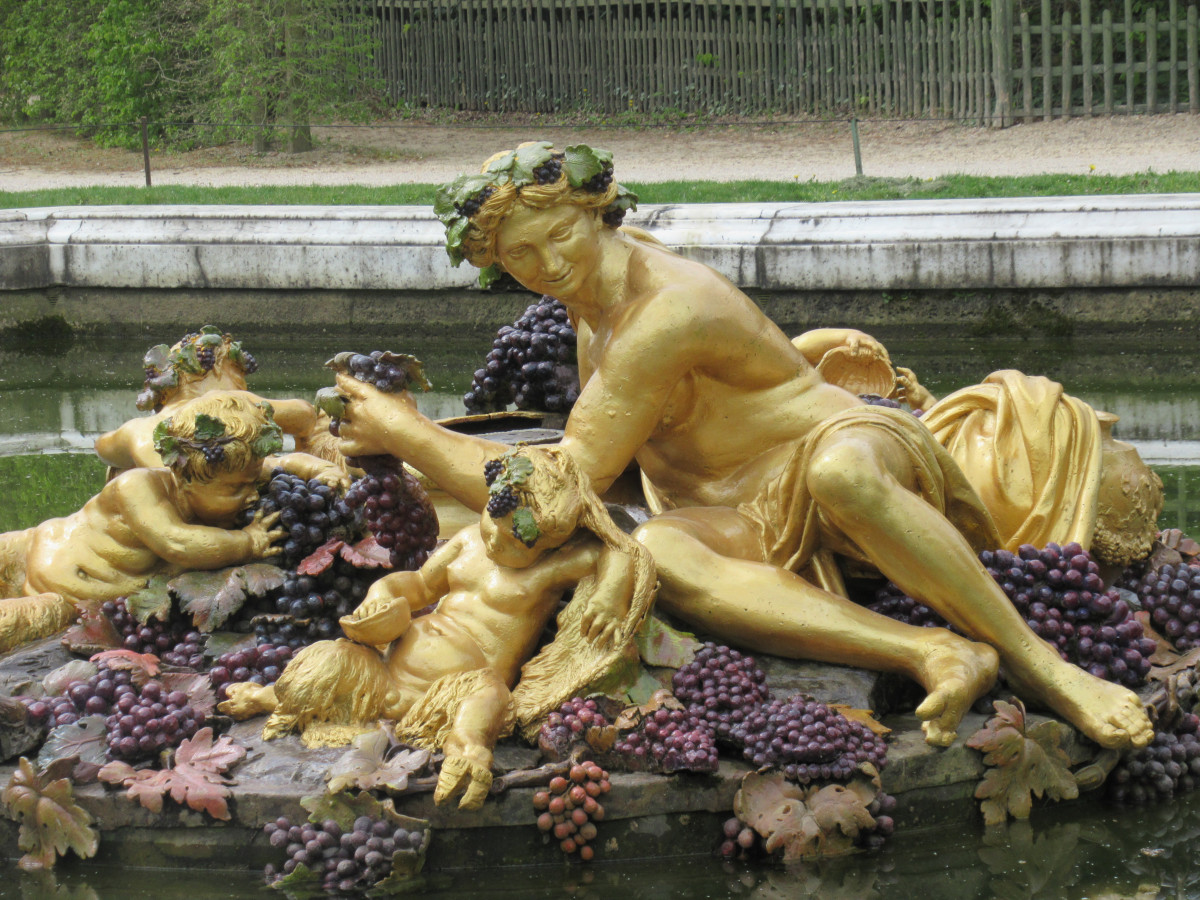 Versailles Gardens statue of Bacchus