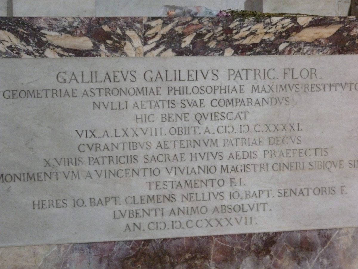 Galileo's Tomb at Santa Croce, Florence