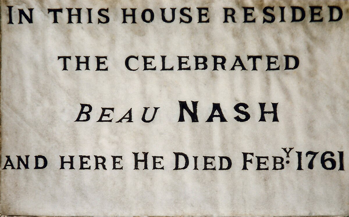 Beau Nash plaque Bath