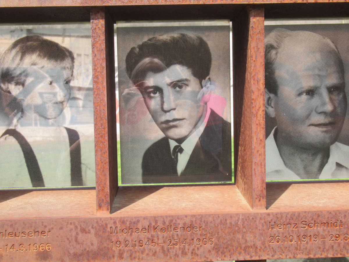 photos at Bernauer Strasse memorial