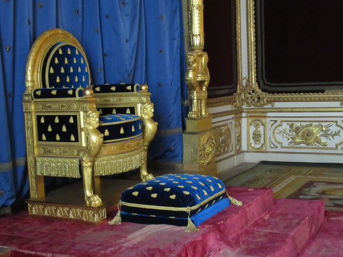 Napoleon's throne at Fontainebleau, Paris