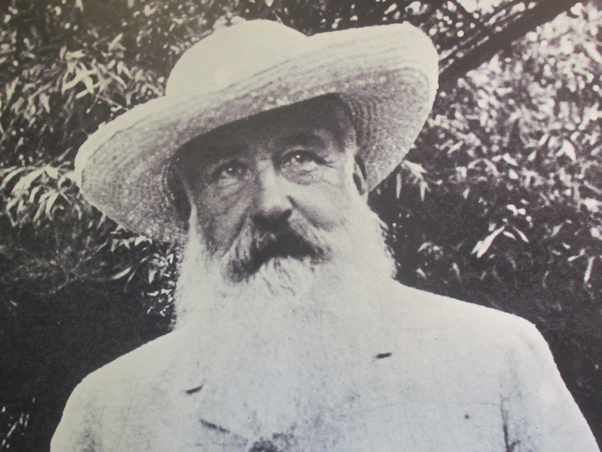 Claude Monet portrait at Giverny