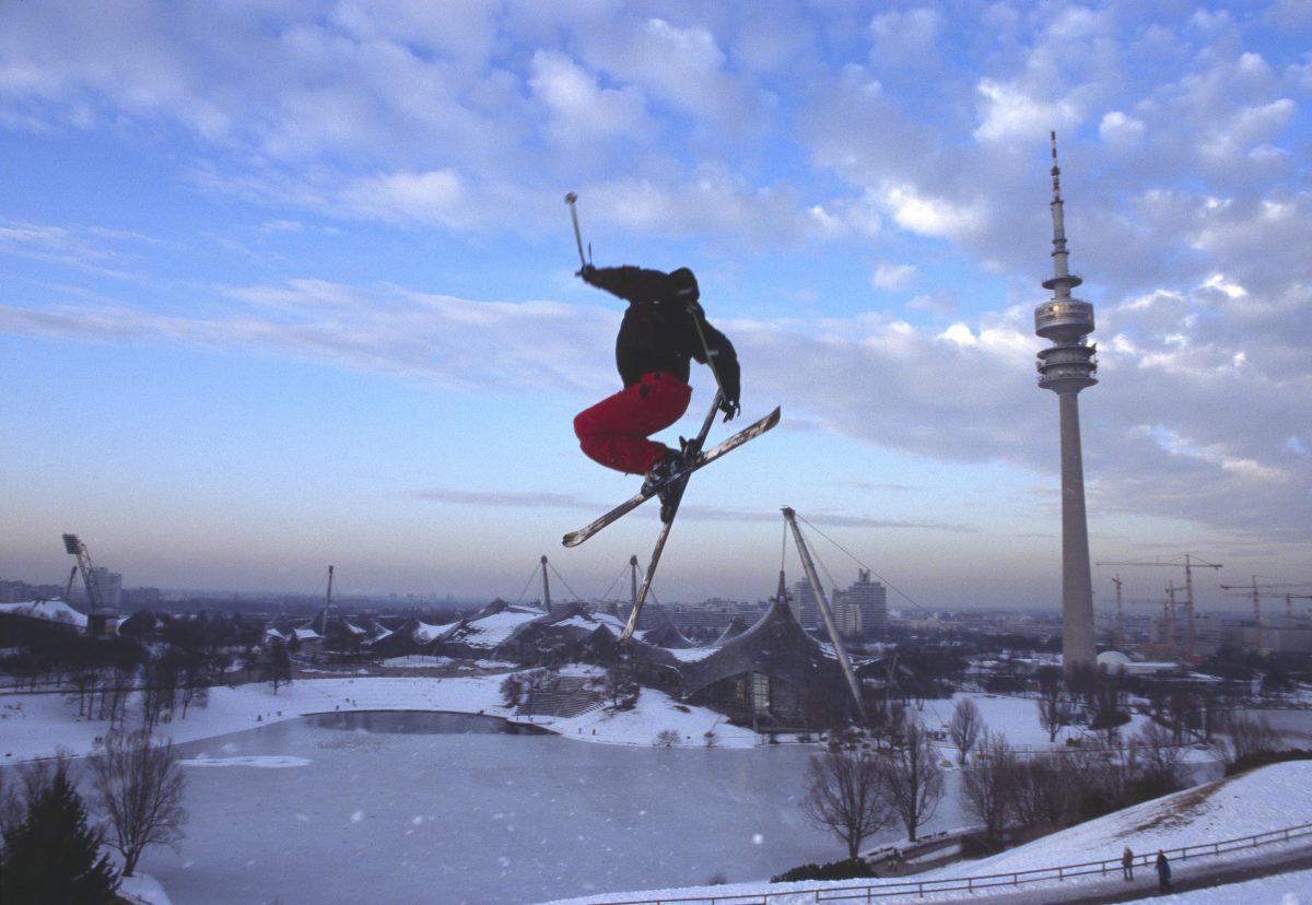 Munich skier in Olypic Park