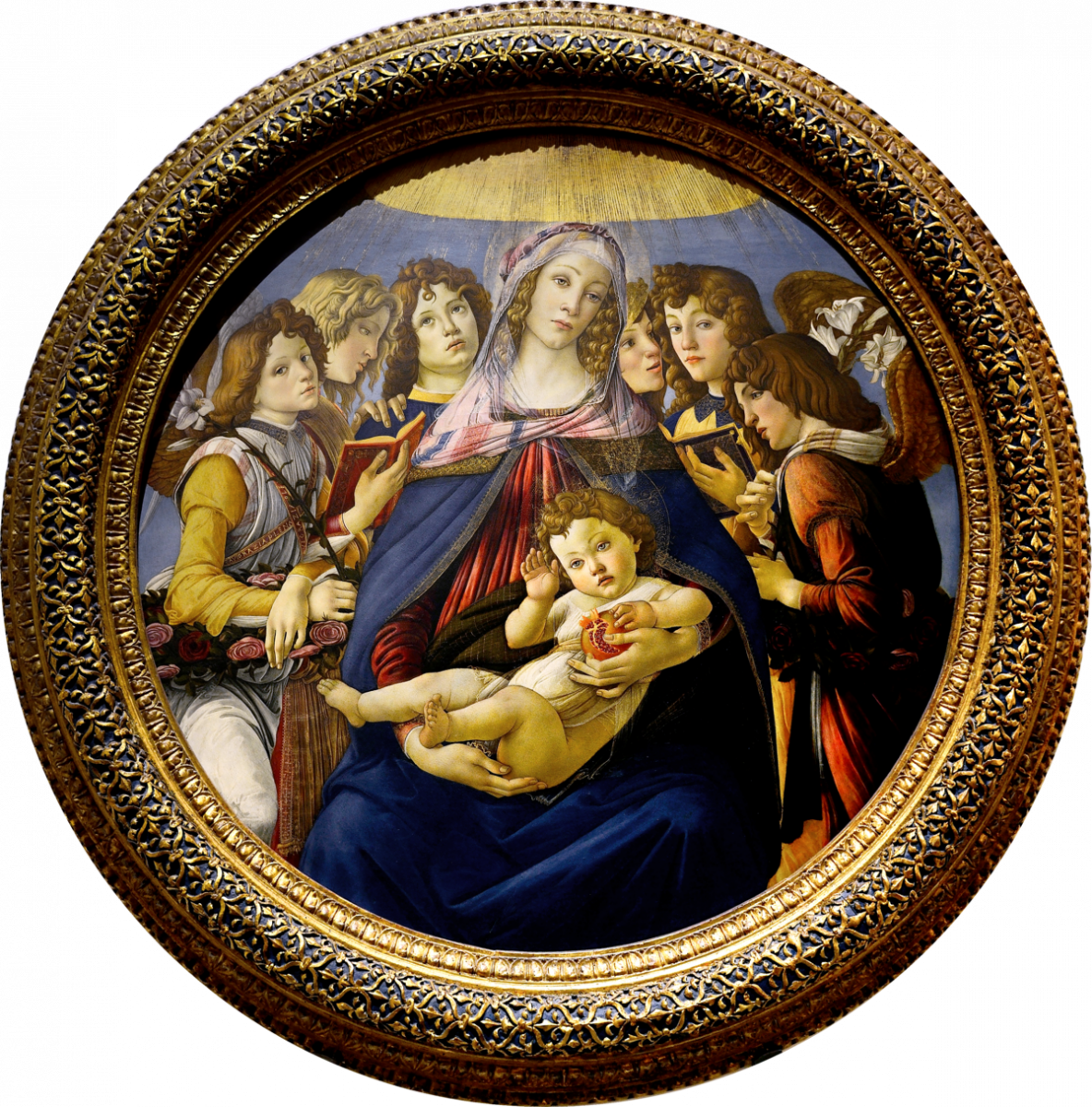 Florence Uffizi Botticelli Madonna of the Pomegranate