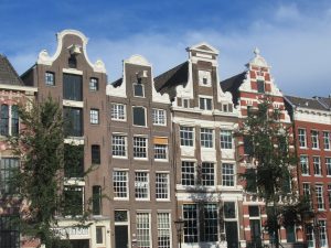 Amsterdam canalside houses